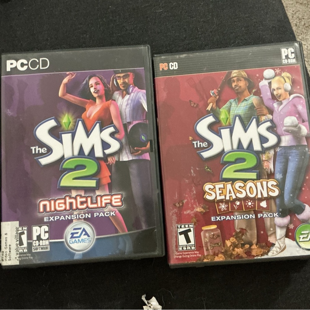 The Sims 2 Nightlife & Seasons Expansion Pack for PC - Purple and Red